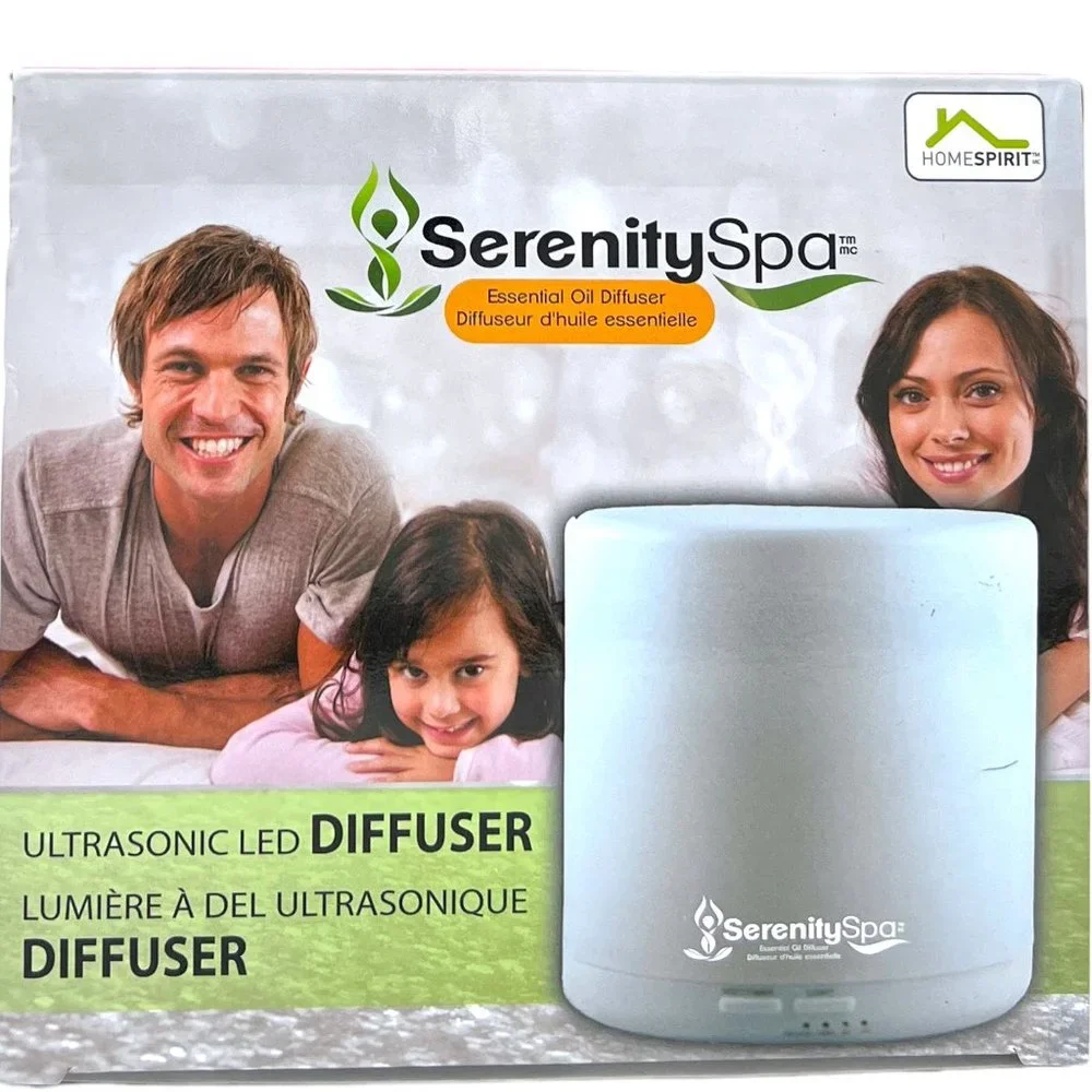 SerenitySpa 400mL Ultrasonic Essential Oil Diffuser LED 7 Color Aromatherapy Set